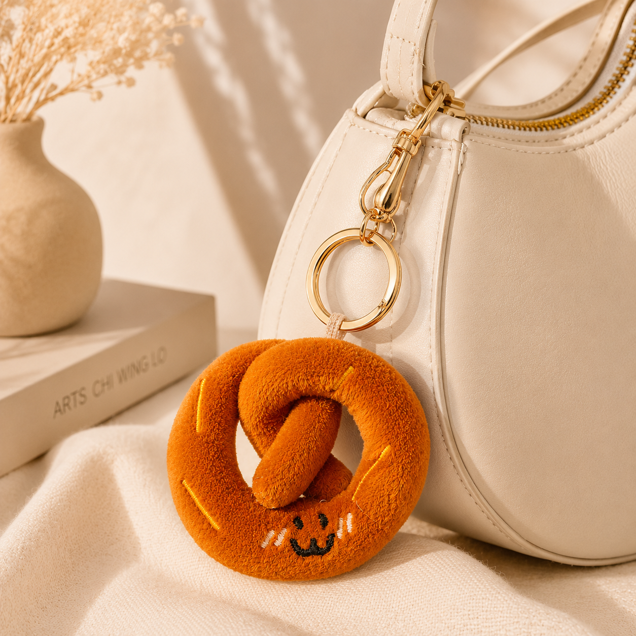 Poppy Pretzel Keychain 🥨