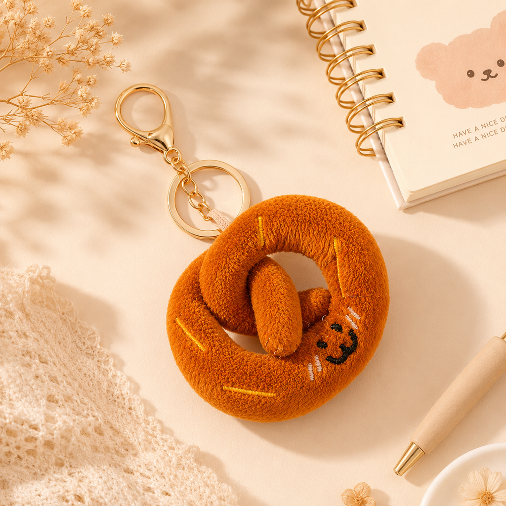 Poppy Pretzel Keychain 🥨