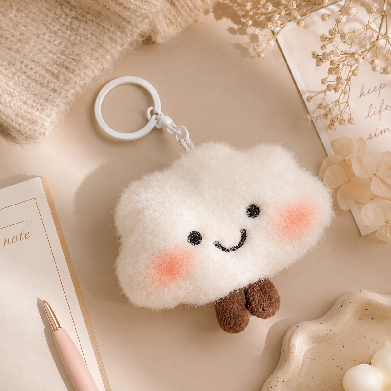 Clara Cloud Keychain ☁️